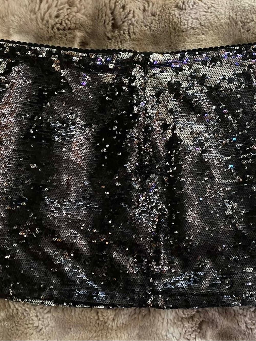 Forever 21 Black Sequin Mini Skirt – Shimmering Party Style
